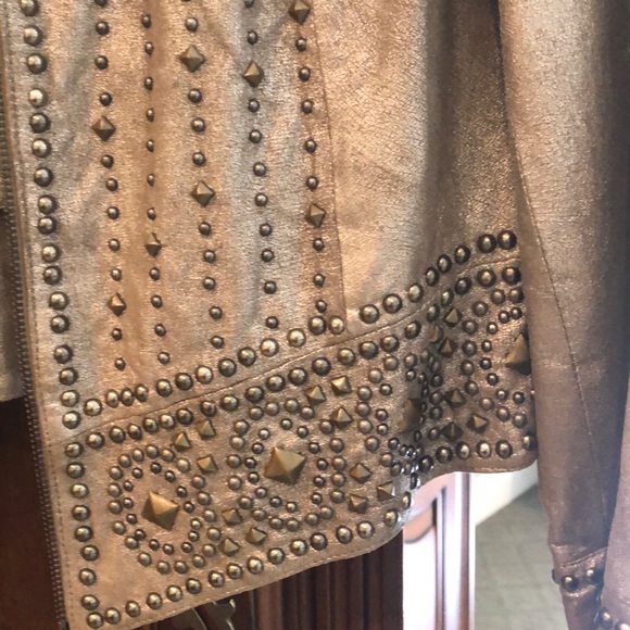 Doubled Ranch studded leather jacket - Picture 3 of 5